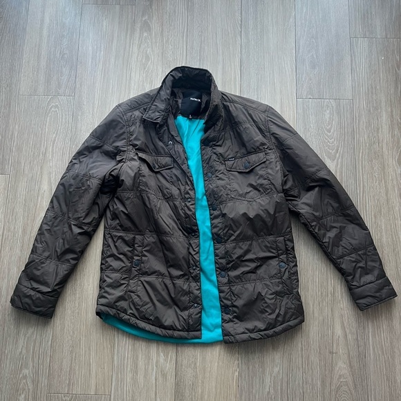 Hurley Jackets & Blazers - Hurley Lightweight Puffer Jacket Brown Size L Outdoor Travel Packable